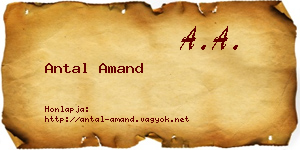 Antal Amand névjegykártya
